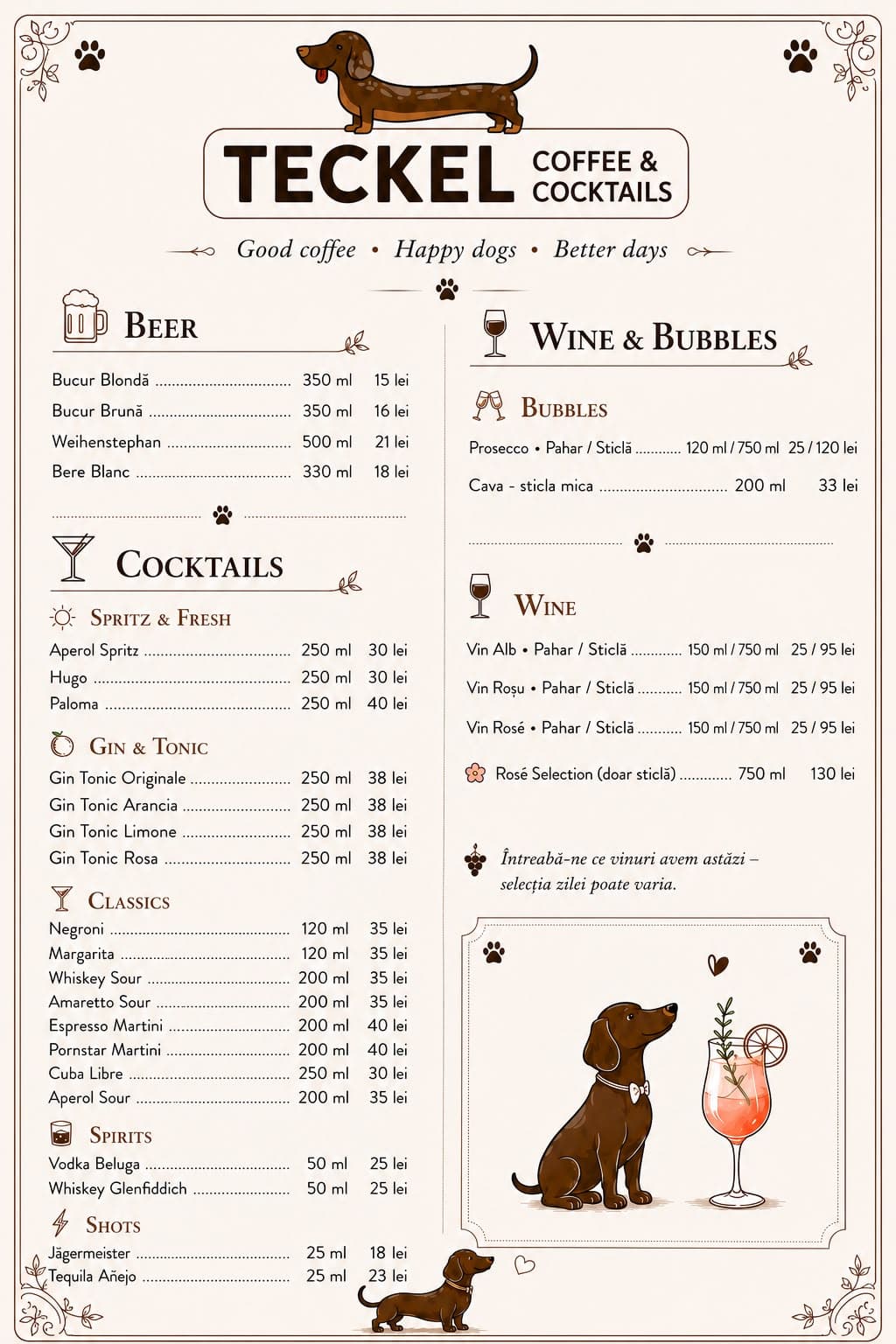 Meniu Teckel Coffee & Cocktails — pagina 2