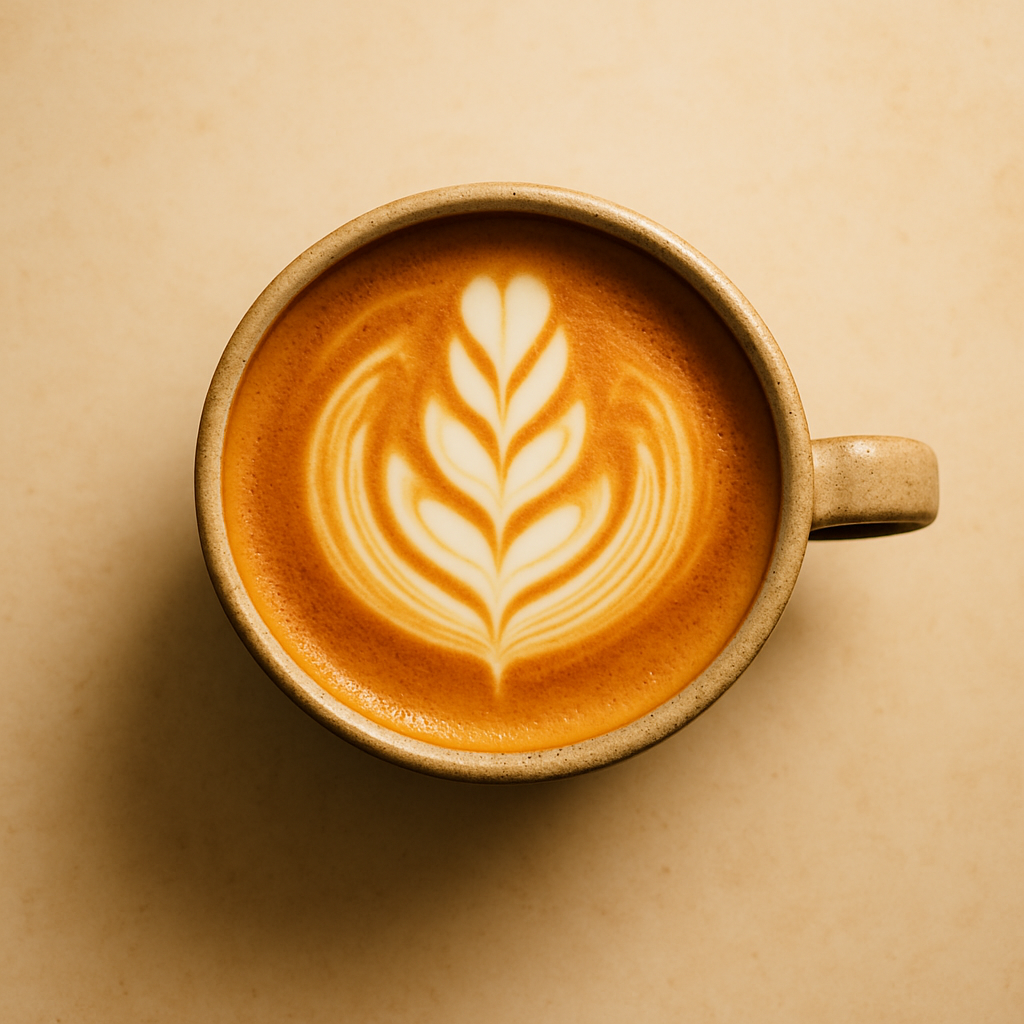 Latte with latte art