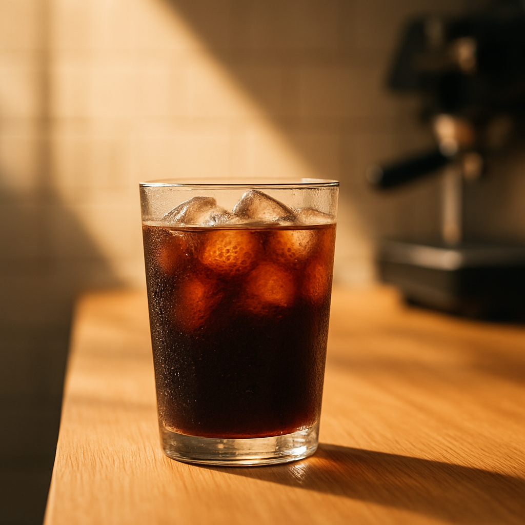 Glass of cold brew with ice